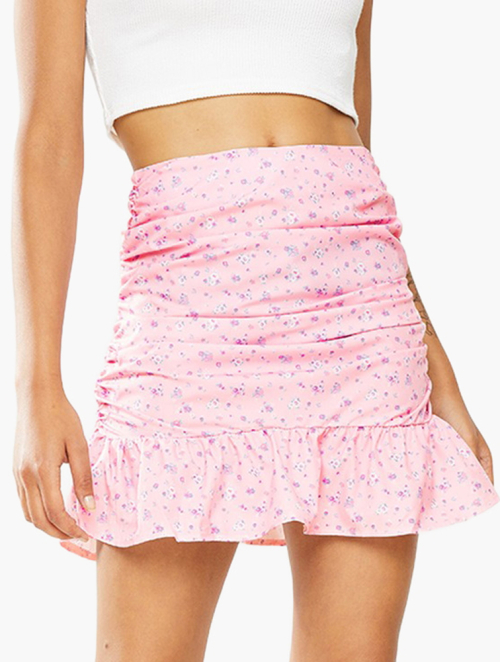 MyRunway | Shop Missguided Dits Coord Frill Hem Mini Skirt - Pink